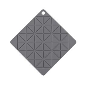 Non Slip Hot Insulation Pad Pot Holder - Square Shape / Grey