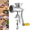 Manual Meat Grinder and Sausage Stuffer Meat Grinder Mincer Pasta Maker Crank - Silver