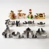 8 Pcs 3D Food-grade Christmas Cookie Cutter Set Stainless Steel Cookie Biscuit Mould Decoration