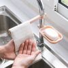 Faucet Clip Hanging Storage Rack Soap Towel Organizer Holder - Light Pink