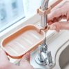 Faucet Clip Hanging Storage Rack Soap Towel Organizer Holder - Light Pink