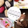 4 Cell Popsicle Maker Silicone Frozen Ice Cream Mold Juice Ice Lolly Pop Mould