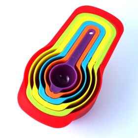6Pcs/Set DIY Colorful Plastic Measuring SpoonCalibration Baking Tool [Color Random]