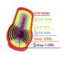 6Pcs/Set DIY Colorful Plastic Measuring SpoonCalibration Baking Tool [Color Random]