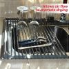 Over the Sink Multipurpose Roll-Up Dish Drying Rack