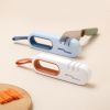 4 in 1 Non-Slip Hangable Manual Knife Sharpener Tool for Kitchen Scissor Sharpening Tool - White/Orange