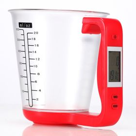 TY-C01 Electronic 1000g Measuring Cup 0.1g Accuracy Detachable Kitchen Measuring Cup with Scale (BPA Free, No FDA Certificate) - Red