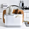 Multifunctional Knife Holder Cutting Board Tableware Cutlery Storage Organizer Fork Spoon Stand (BPA Free, without FDA Certificate) - Grey