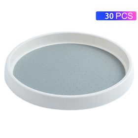 YM-6330 30Pcs 30cm 360 Degree Rotation Storage Tray Kitchen Cabinet Non-slip Spice Rack