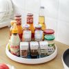 YM-6330 30Pcs 30cm 360 Degree Rotation Storage Tray Kitchen Cabinet Non-slip Spice Rack