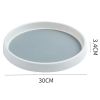 YM-6330 30Pcs 30cm 360 Degree Rotation Storage Tray Kitchen Cabinet Non-slip Spice Rack