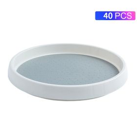 YM-6329 40Pcs 25cm Kitchen Cabinet Non-slip Spice Rack 360 Degree Rotation Storage Tray