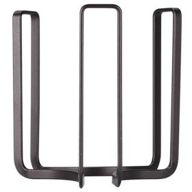 Bowl Holder Organizer Upright Iron Storage Draining Holder Rack Kitchen Supply (No FDA Certificate, BPA-free) - Black