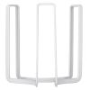 Bowl Holder Organizer Upright Iron Storage Draining Holder Rack Kitchen Supply (No FDA Certificate, BPA-free) - White