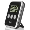 FANJU FJ231 Digital Kitchen Timer Magnetic LCD Alarm Stopwatch Ultra-Thin Portable Cooking Timer with Stand for Baking Sports Games