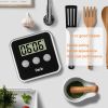 FANJU FJ231 Digital Kitchen Timer Magnetic LCD Alarm Stopwatch Ultra-Thin Portable Cooking Timer with Stand for Baking Sports Games