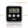 FANJU FJ231 Digital Kitchen Timer Magnetic LCD Alarm Stopwatch Ultra-Thin Portable Cooking Timer with Stand for Baking Sports Games
