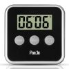 FANJU FJ231 Digital Kitchen Timer Magnetic LCD Alarm Stopwatch Ultra-Thin Portable Cooking Timer with Stand for Baking Sports Games