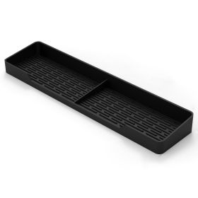 Kitchen Silicone Stove Top Shelf Magnetic Oven Stove Top Storage Rack - Black