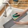 Kitchen Silicone Stove Top Shelf Magnetic Oven Stove Top Storage Rack - Black