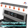 Kitchen Silicone Stove Top Shelf Magnetic Oven Stove Top Storage Rack - Black