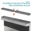 Kitchen Silicone Stove Top Shelf Magnetic Oven Stove Top Storage Rack - Black
