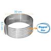 Mousse Mould Ring Bakeware Tool Large 9.5 to 12 Inch Adjustable Round Stainless Steel Cake Bakery Ring (BPA-free, No FDA Certificate)