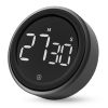 5250 Rotating Digital Kitchen Timer Magnetic Cooking Timer LED Counter Alarm Stopwatch Mechanical Electronic Timer for Baking Study Restaurant