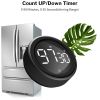 5250 Rotating Digital Kitchen Timer Magnetic Cooking Timer LED Counter Alarm Stopwatch Mechanical Electronic Timer for Baking Study Restaurant