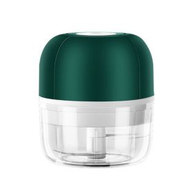 100ml Mini USB Charging Garlic Chopper Kitchen Vegetable Ginger Masher Crusher (BPA Free, without FDA Certificate) - Green