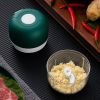 100ml Mini USB Charging Garlic Chopper Kitchen Vegetable Ginger Masher Crusher (BPA Free, without FDA Certificate) - Pink