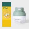 100ml BPA Free Mini Electric Garlic Crusher Grinder Masher USB Vegetable Meat Chopper (No FDA Certification) - Green
