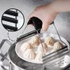 AAB050 PP+Stainless Steel+Silicone Bowl Gripping Tool Kitchen Anti-scald Bowl Plate Cup Clip - White