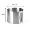 10cm Height, 6-12 Inch Cake Ring with Scale Stainless Steel Adjustable Cake Ring Mould Round Cake Mousse Mold (No FDA Certificate)