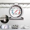 Degree Celsius / Fahrenheit Barbecue Grill Thermometer Stainless Steel BBQ Kitchen Oven Temperature Meter