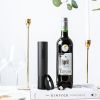 KLT KP2-371901D Matte Electric Wine Opener Indicator Light Design Kitchen Rechargeable Red Wine Bottle Opener with Foil Cutter - Black