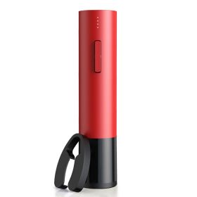 KLT KP2-371901D Matte Electric Wine Opener Indicator Light Design Kitchen Rechargeable Red Wine Bottle Opener with Foil Cutter - Red