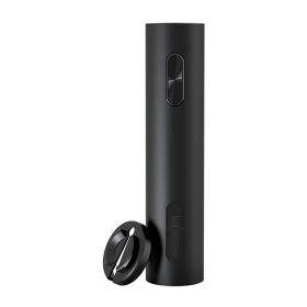 KLT KP3-362102 Electric Red Wine Opener Kitchen Tool Rechargeable Wine Bottle Opener with Foil Cutter - Black