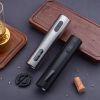 KLT KP3-362102 Electric Red Wine Opener Kitchen Tool Rechargeable Wine Bottle Opener with Foil Cutter - Black