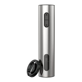 KLT KP3-362102 Electric Red Wine Opener Kitchen Tool Rechargeable Wine Bottle Opener with Foil Cutter - Silver
