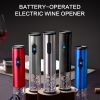 KLT KB1-602002 Kitchen Electric Red Wine Opener Battery Powered Wine Bottle Opener with Foil Cutter