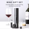 KLT SGS-KB1-601901A Battery Powered Bottle Opener Wine Pourer Vacuum Stopper Foil Cutter Kit Electric Red Wine Opener Set