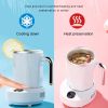 2 in 1 Portable Summer Electric Cup Cooler Milk Coffee Tea Drinks Warmer Beer Cooler Auto Heating and Cooling Beverage Plate for Desktop - EU Plug