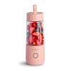 VITAMER 350ml Portable Electric Fruit Juicer USB Rechargeable Smoothie Blender Machine Kitchen Fruit Mixer Cup Juicing Cup - Pink