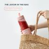 VITAMER 350ml Portable Electric Fruit Juicer USB Rechargeable Smoothie Blender Machine Kitchen Fruit Mixer Cup Juicing Cup - Pink