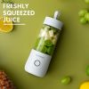 VITAMER 350ml Portable Electric Fruit Juicer USB Rechargeable Smoothie Blender Machine Kitchen Fruit Mixer Cup Juicing Cup - White