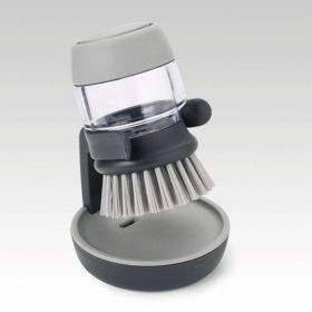 Bowl Pot Cleaning Brush with Detergent Reserve Function - Grey