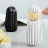 C1967 Cactus-shaped Automatic Toothpick Holder Case Toothpick Container Box for Home Restaurant Hotel - Black