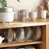 Small Size Kitchen Bowl Holder Container Plastic Home Bowl Organizer Rack (BPA Free, No FDA Certificate) - Blackish Green
