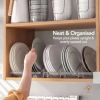Small Size Kitchen Bowl Holder Container Plastic Home Bowl Organizer Rack (BPA Free, No FDA Certificate) - Blackish Green